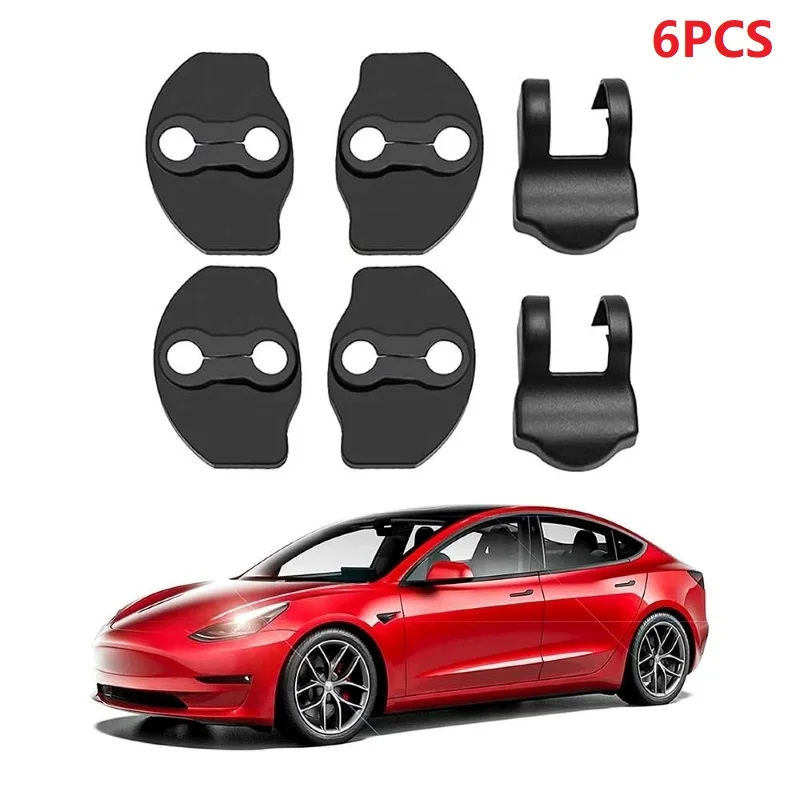 

Новое поступление, 6 шт., черный защитный чехол из АБС-пластика для Tesla Model 3, Y-образные защелки, крышки стопора двери