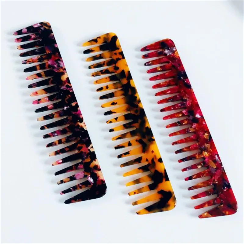 Fashion Acetate  Anti-static Massage Comfortable Hair Combs Colorful Hairdressing Comb Hair Brush For Women Girls Hair Styling