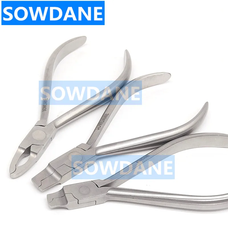 3pcs Dental Lab Crown Crimping Contouring Johson Plier Metal Crown Plier Forceps Dentist Tool Instrument