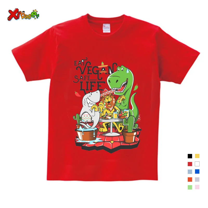 T-shirt à manches courtes pour enfants, vêtements d'été pour garçons et filles, hauts blancs imprimés, tenue en coton pour enfants de 2 à 8 ans