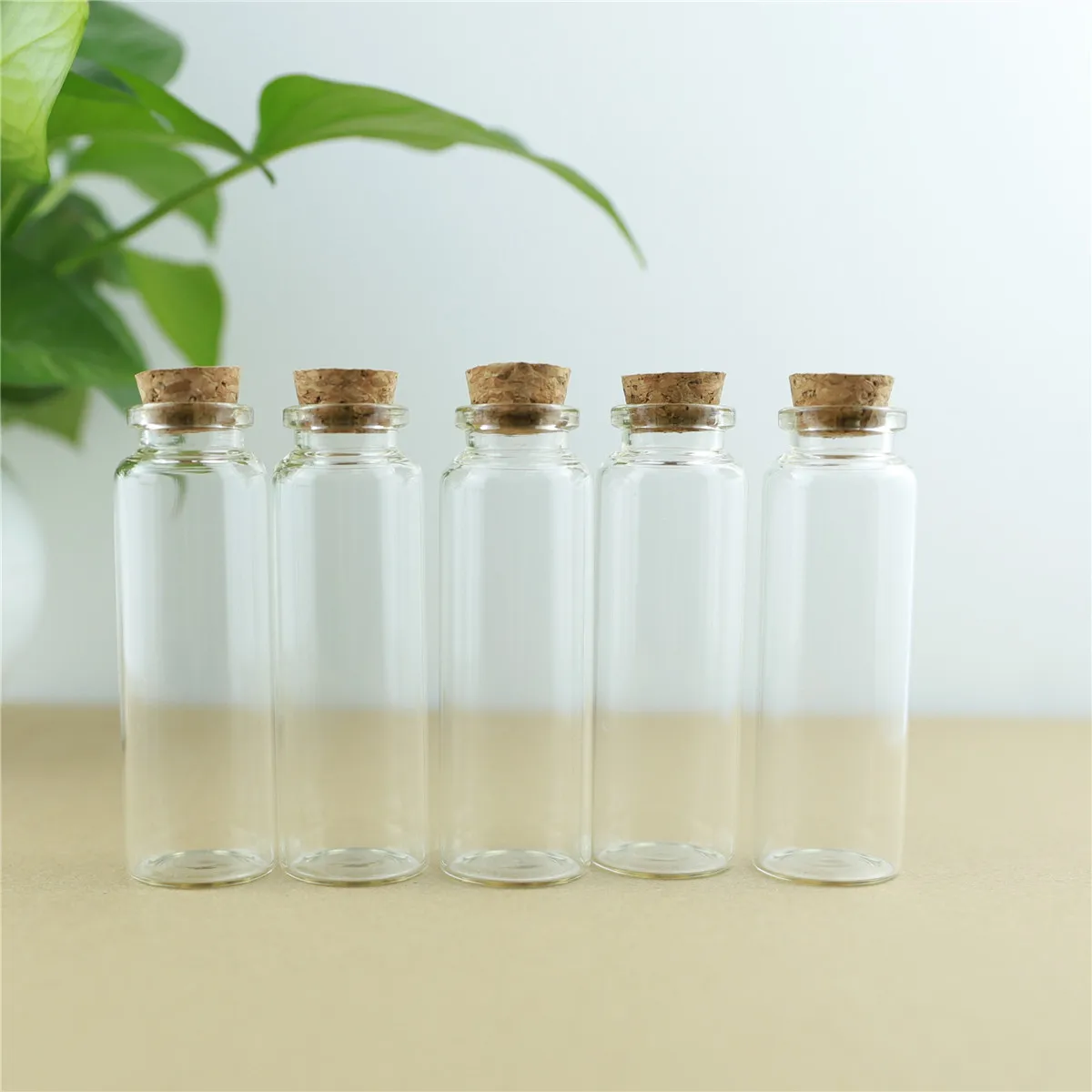 

24 pcs/Lot 45ml 16*30*90mm Glass Bottles Cork Crafts Jars Cork Stopper Mini Transparent Empty DIY Wishing Glass Bottles Gift