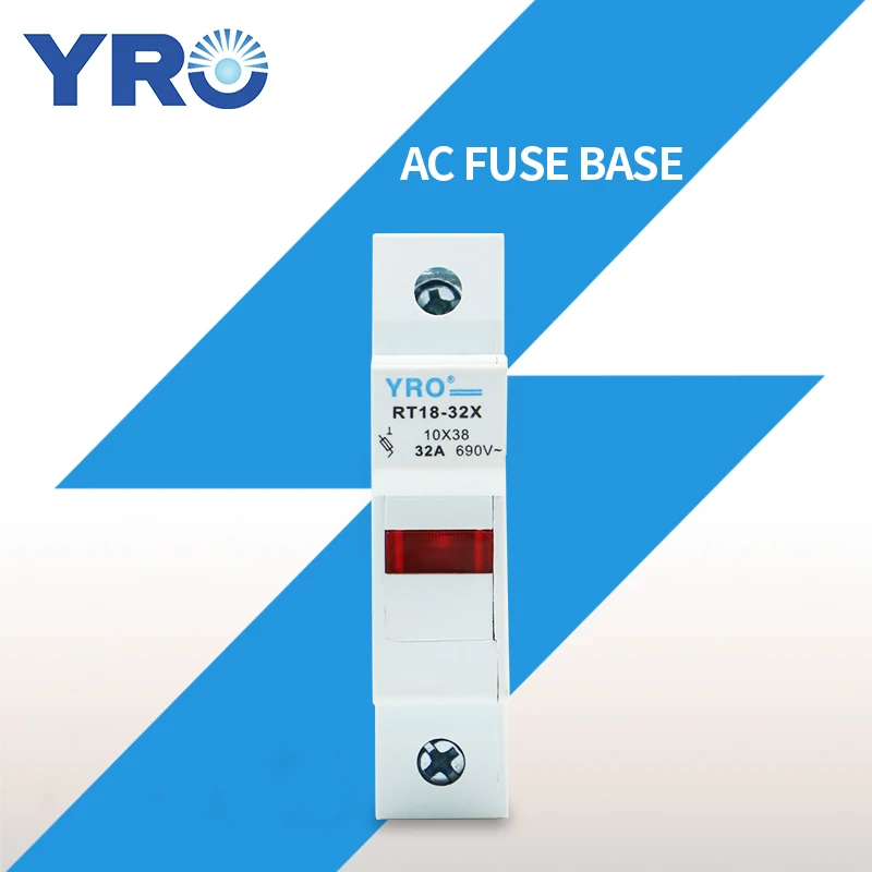 AC 1PC 1P Fuse Base 690V 32A With LED light Matching Fuse 10x38MM R015 only Fuse Base RT18-32X