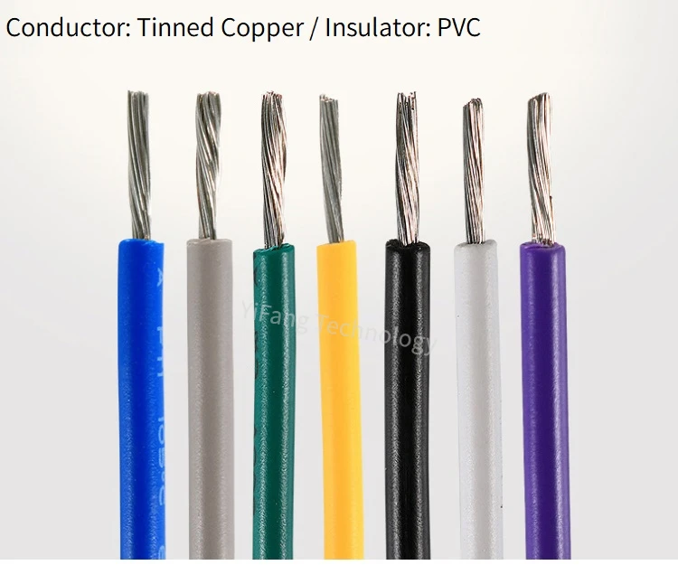 2 متر/5 متر سلك إلكتروني كابل نحاسي PVC معزول 14 16 18 20 22 24 26 28 30 AWG أبيض/أسود/أحمر/أصفر/أخضر/أزرق/بني UL1007