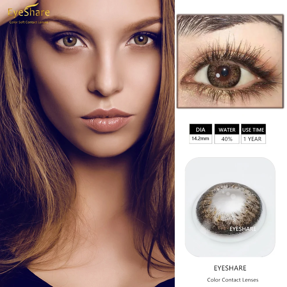 EYESHARE Lenses 2pcs/Pair KING Series Colored Contact Lenses  Cosmetic Contact Lense Eye Color