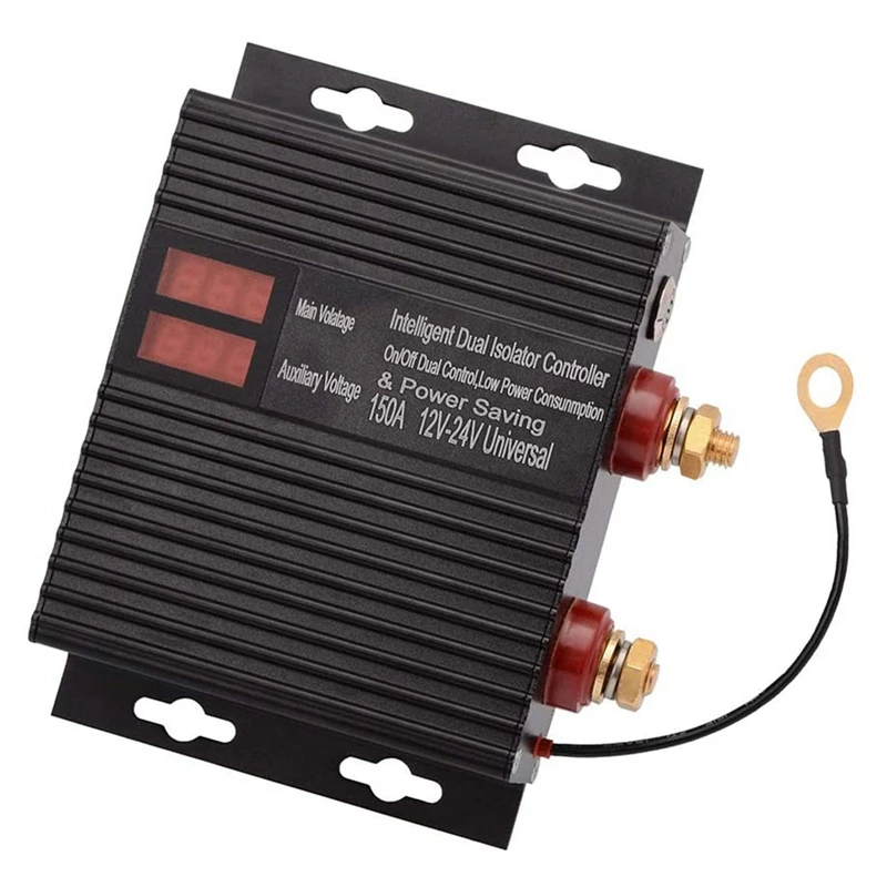 

150 Amp Dual Battery Smart Isolator Universal 12V/24V Voltage Sensitive Relay for ATV, UTV, RV, Truck