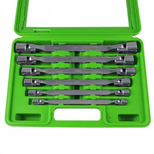 JBM 51659 case with 6 socket keys of 12 articulated edges