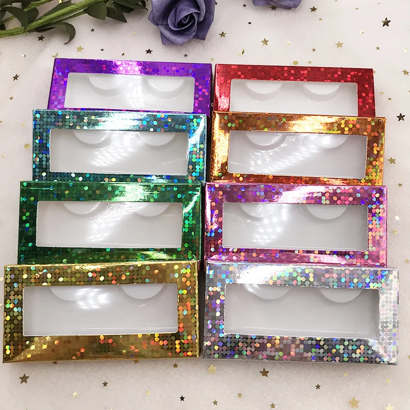 New Arrival Lash Box Custom Packaging Glitter Eyelash Box for Mink False Eyelashes