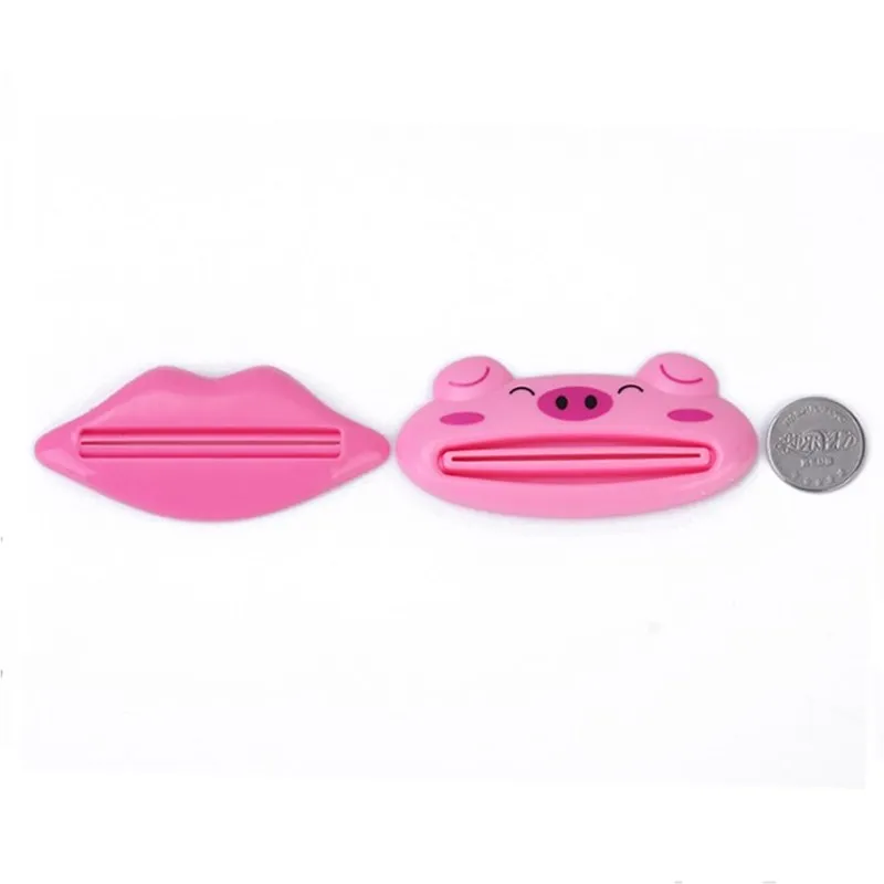 2 Pz/set Sveglio Creativo Del Fumetto di Plastica Facile Titolare Squeeze Tubetto di dentifricio Squeezer Rotolamento Pasta Set Da Bagno