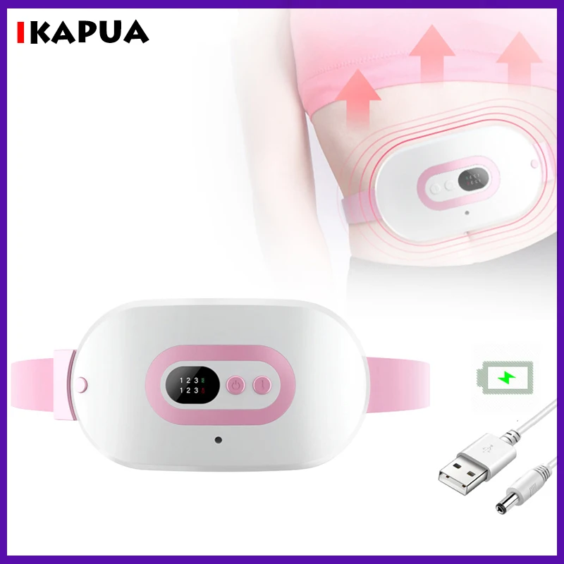 Warm Palace Belt Electric Heating Uterus Acupoints Vibrating Massage Relieve Menstrual Pain Massage the Waist Abdomen