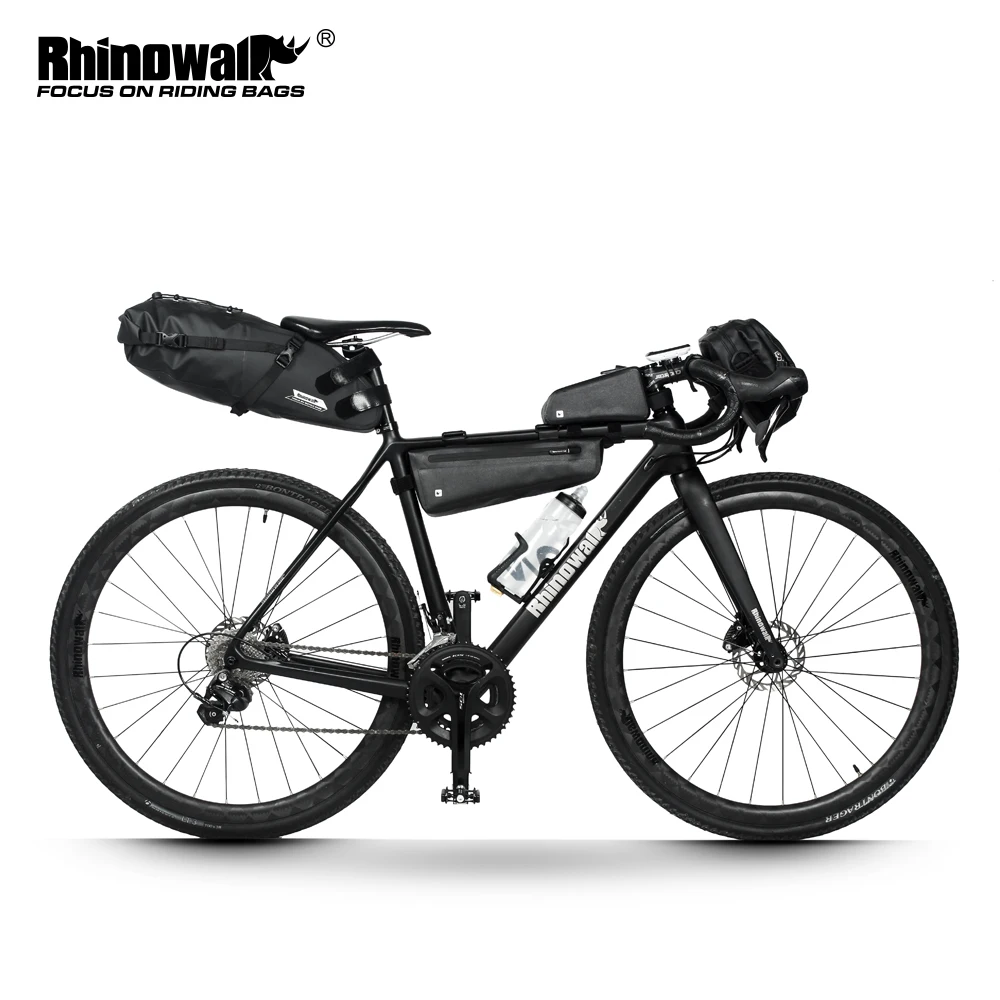 Rhinowalk Bicycle Bag Set For Road Bike Cycling Bag Waterproof Bicycle Saddle Bag Frame Bag Tail Bag 5 Pieces Bicyle Bag Set