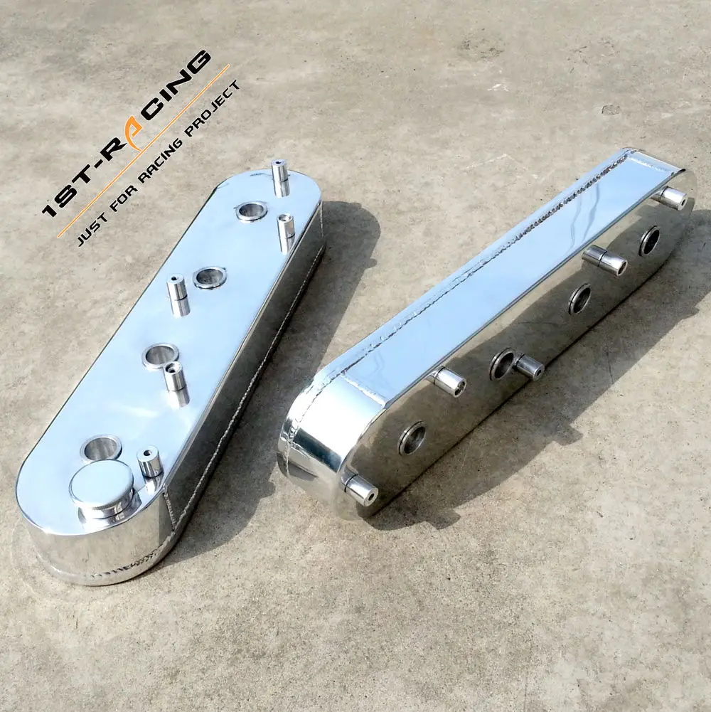 FOR Chevy LS1 LS2 LS6 Fabricated Aluminum Valve Covers Tall Polished w/ Coil Mounts