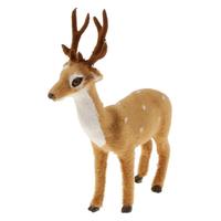 Christmas Plush Simulation Deer Doll Toy Xmas Ornament Home Party Decor Artificial Deer Animal Model Figurine Kids Children Toys