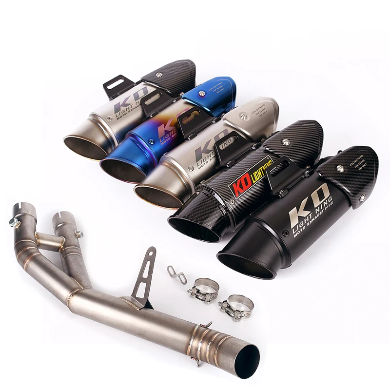 

for Yamaha YZF-R1 R1 2015-2022 Exhaust System Motorcycle Stainelss Steel Middle Pipe Link Tail Vent Muffler Tube Set Silp on