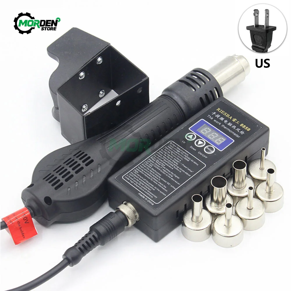 Hot Air Gun 8858 Micro Rework Soldering Station LED Digital Hair Dryer For Soldering 700W Heat Gun Welding Repair Tool