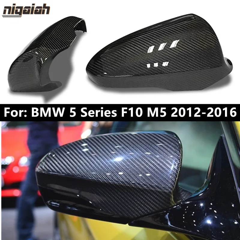 

Dry Carbon Fiber Mirror Cap Replacement For BMW F10 M5 Mirror Cover 5 Series Sedan 2012-2016 M6 Car Side Door Wing Shell Housing