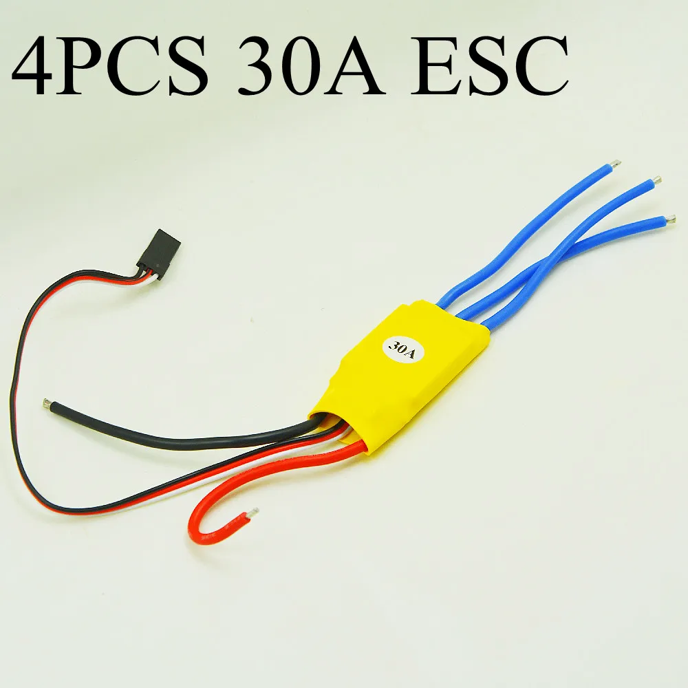 

4PCS HW30A XXD30A 2-3S 30A ESC with 2A BEC Brushless Speed Controller ESC for RC Helicopter Airplane