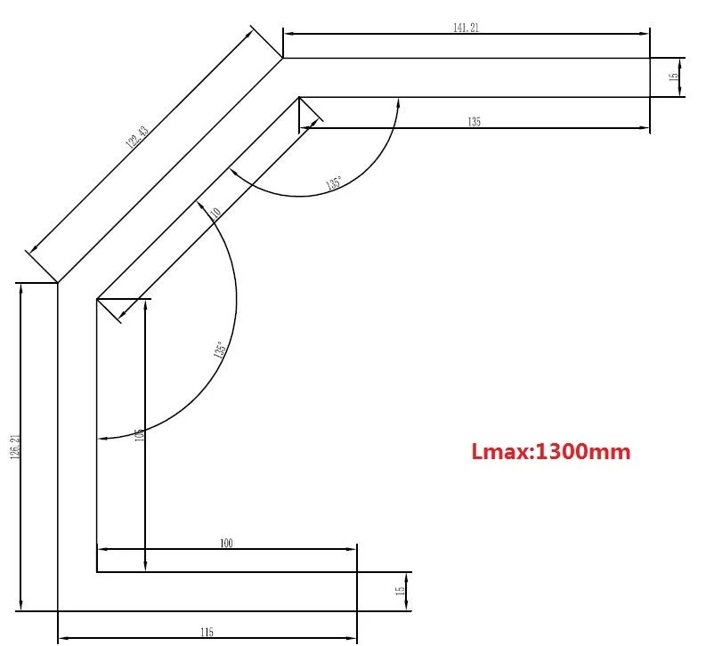 Special customized shape accordion bellows cover for cnc, Lmax1300mm