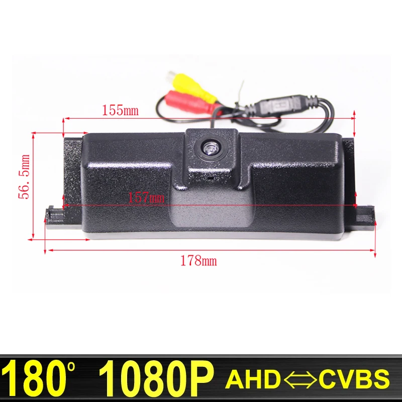 

180 Degree 1920x1080P AHD Fisheye Lens Car Trunk Hand Switch Rear View Parking Backup Camera For Ford EDGE 2015 2016