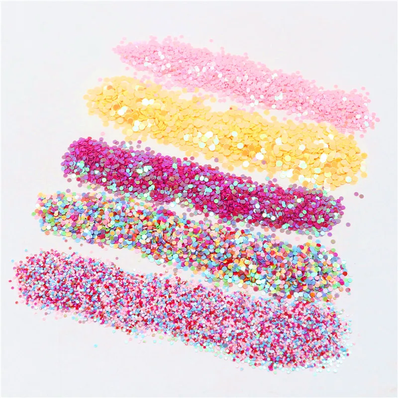 1MM 2MM 3MM Flat Dot Shape NAIL Sequins Paillettes for Nails Art Manicure Wedding Decoration Confetti Mix Colors