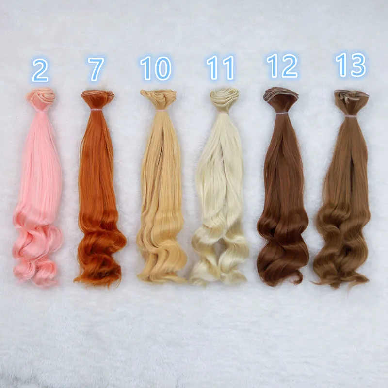 1 pcs 25cm doll wigs available for BJD SD Ye Luoli Chole doll Wigs Large waves Multi color hairs Fapai wigs