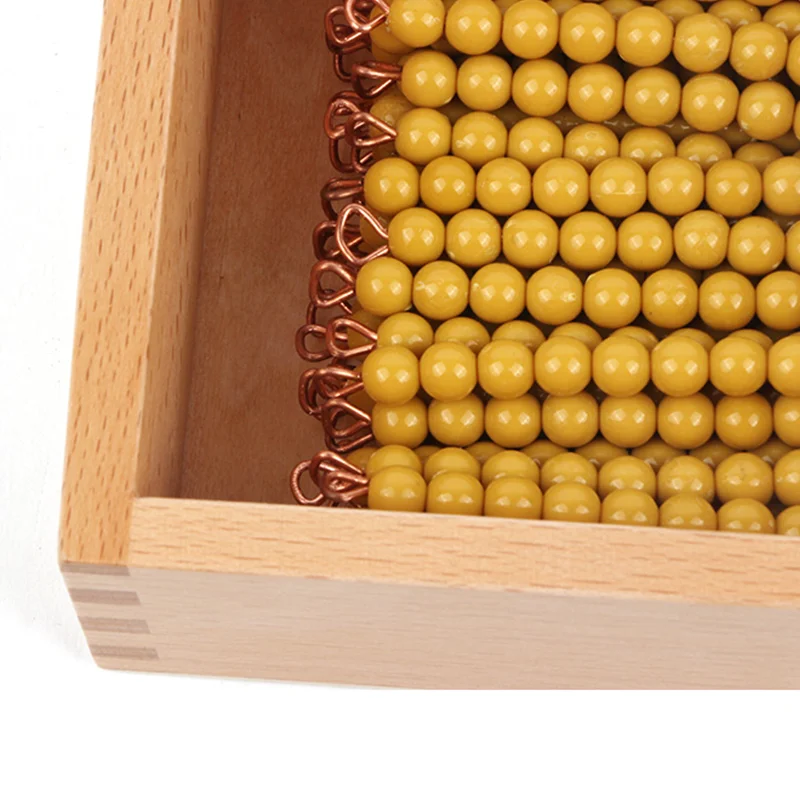 Jeu de banque de perles d\'or Montessori pour enfants, matériaux mathématiques, système décimal, ressources d\'apprentissage, jouets mathématiques