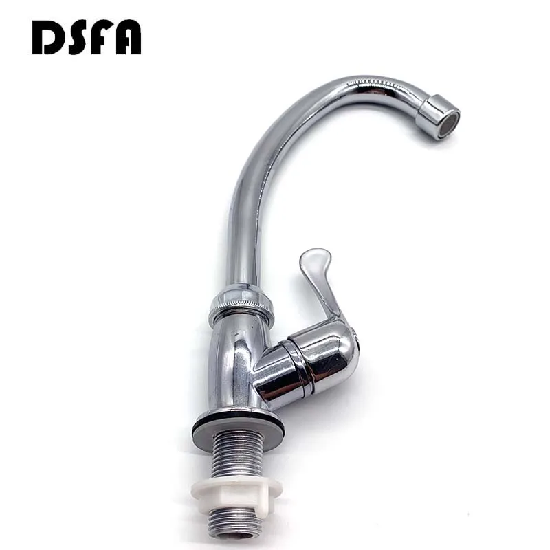 ABS Plastic Kitchen Faucet Single Cold Water Faucet Single Handle Single HoleKitchen Faucet Chrome Kitchen Accessories