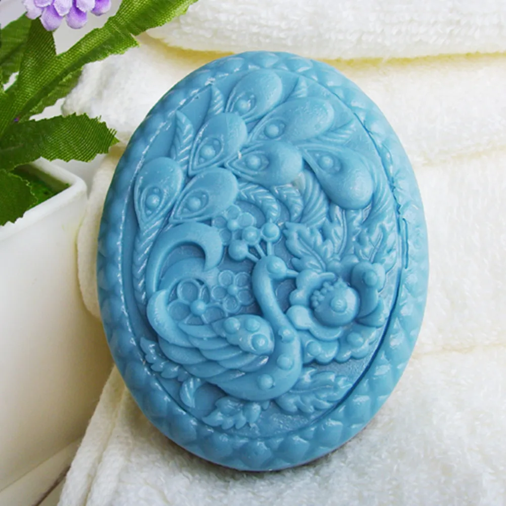 Peacock Design Silicone Mould, Handmade Soap Making  Mold, Fragrance Wax Gypsum, Resin Crafts Molds