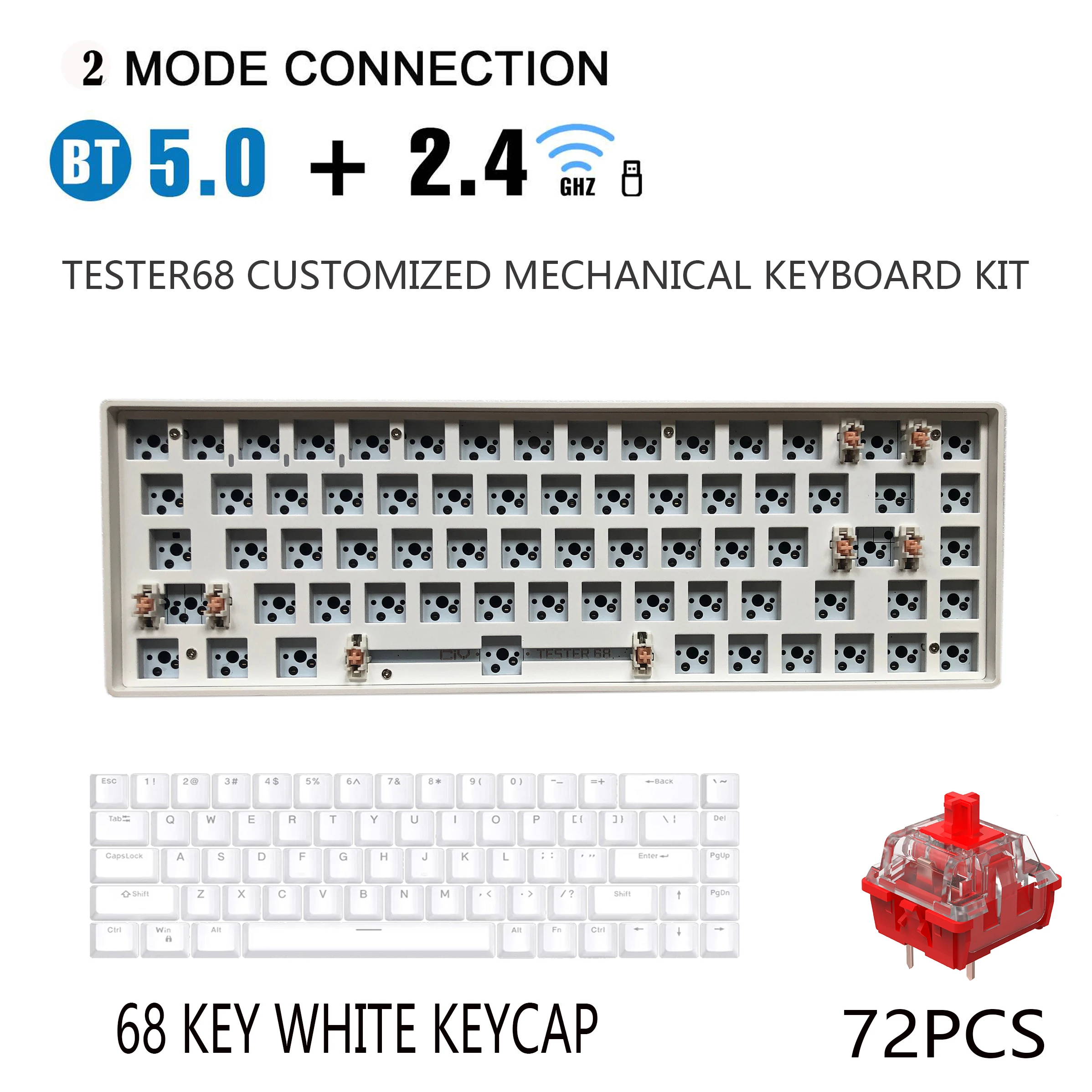 Zuoya-メカニカルキーボード用のカスタマイズ可能な68キーボードキット