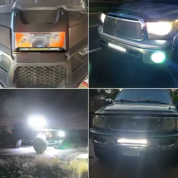 超薄聚光燈泛光LED燈條 越野12V/24V LED燈條/工作燈 適用於汽車、四輪傳動車、卡車、沙灘車、SUV、船 lada Barra LED燈條 8 最佳銷售 汽車酒吧速度 - №3