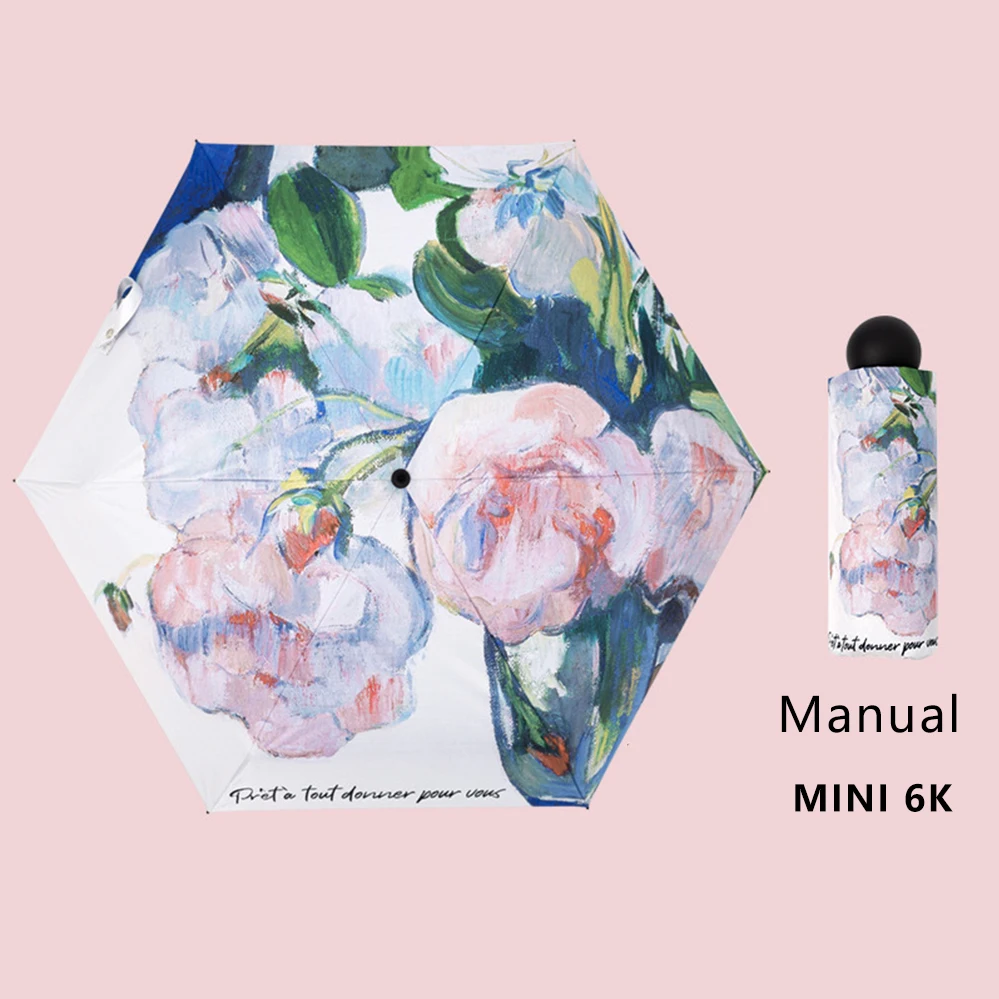 

2022 Rose Titanium Silver Automatic Umbrella Rain Women Anti Uv Travel Folding Sun Umbrellas Rainproof Windproof Parasol