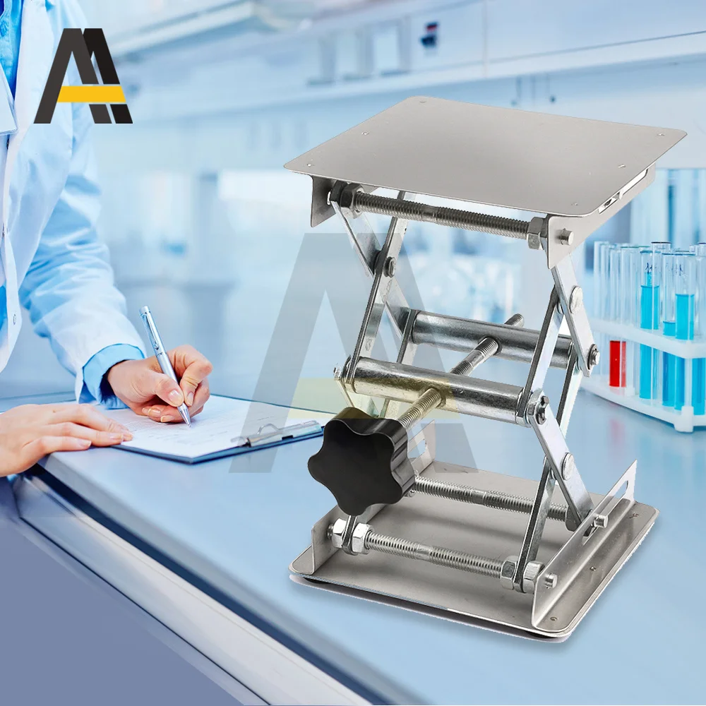 Có Thể Điều Chỉnh Nâng Bàn Tủ Trưng Bày Đỡ Kéo Jack 100*100*150Mm Nâng Cho Vật Lý/Hóa Học/sinh Học Các Thí Nghiệm