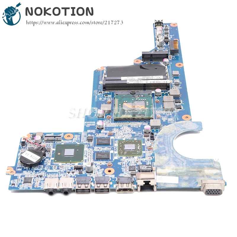 NOKOTION 636372-001 636371-001 For HP Pavilion G4-1000 G7 G7-1000 G6 G6-1000 Laptop Motherboard DA0R12MB6E0 HM55 HD6470 Free CPU