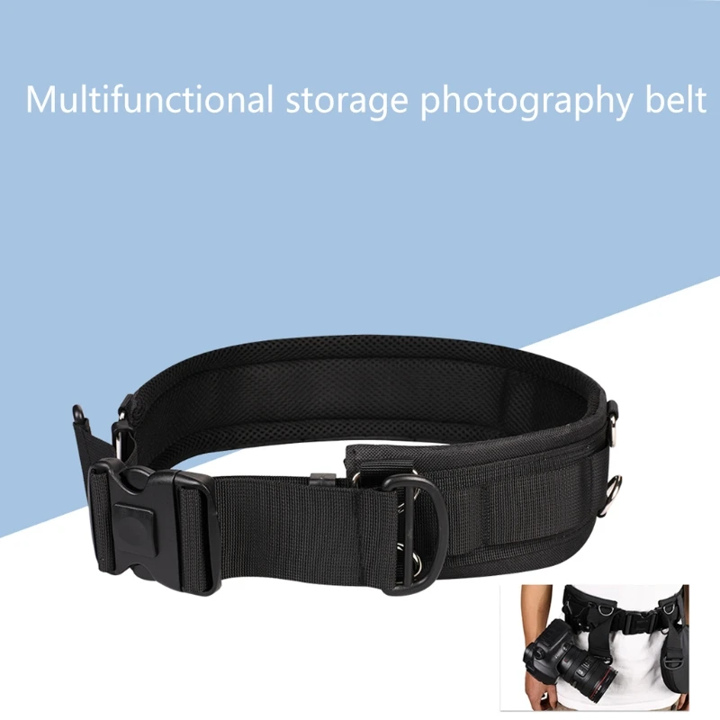 Adjustable Padded Camera Waist Belt Lens Bag Holder Case Pouch Holder Pack Strap