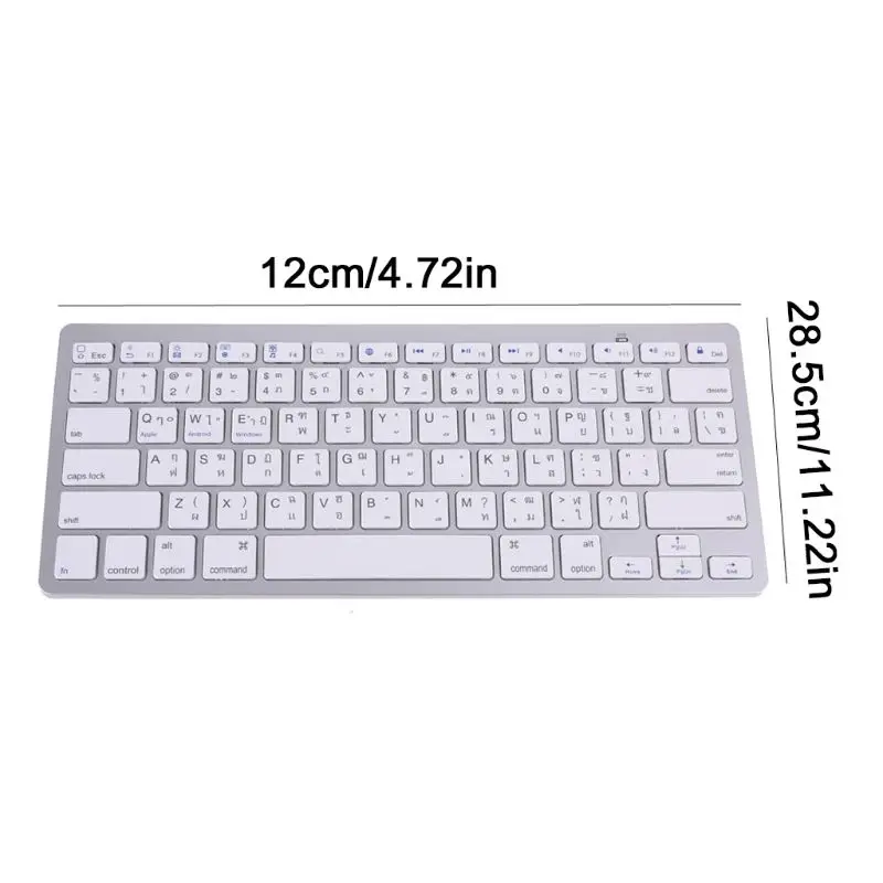 Thailand English Thai 78 Keys Wireless Bluetooth Keyboard for i-Pad Laptop Mac-book Tablet PC Mobile Phone Notebook