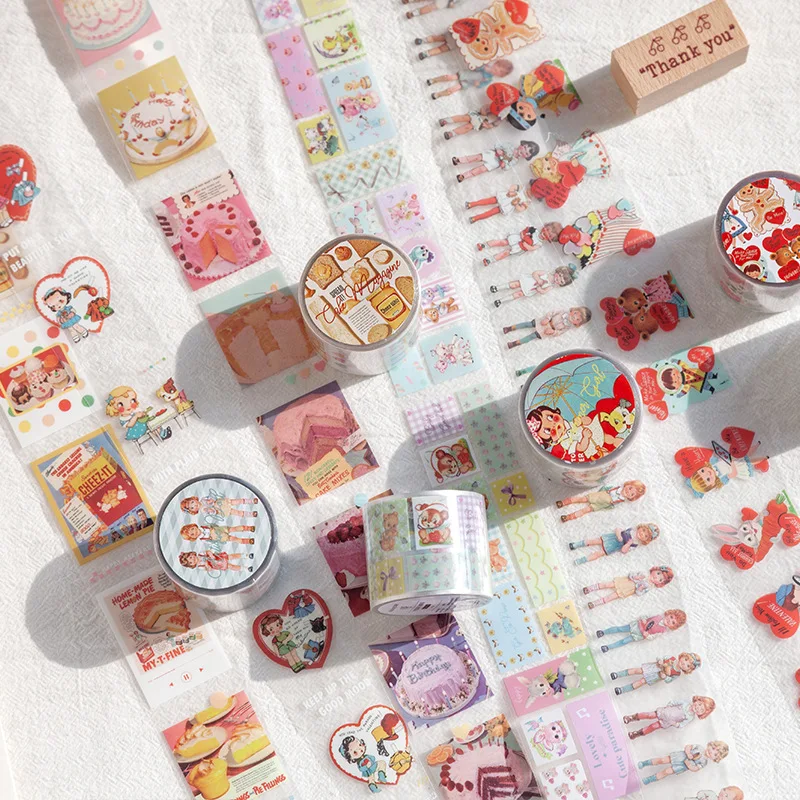 Bandes de masquage Washi 3m, 1 pièce/lot, fée ange, animaux de compagnie, adhésif décoratif, Scrapbooking, autocollants japonais