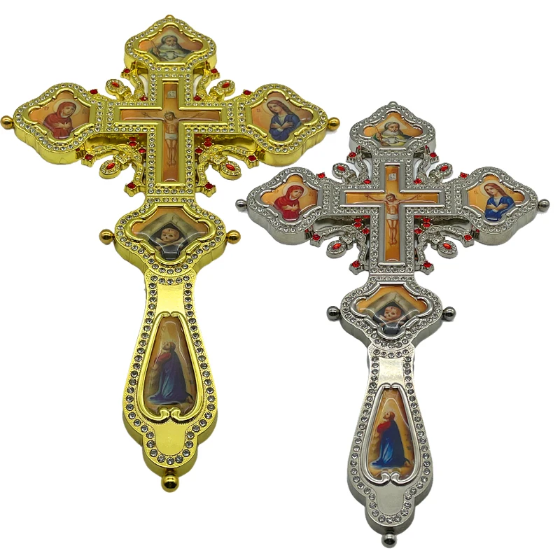 Orthodox Cross Jesus Catholic Articulos Religiosos Articulos Religiosos Catolicos Hand Hold Cross Blessing Crystal Crucifijo