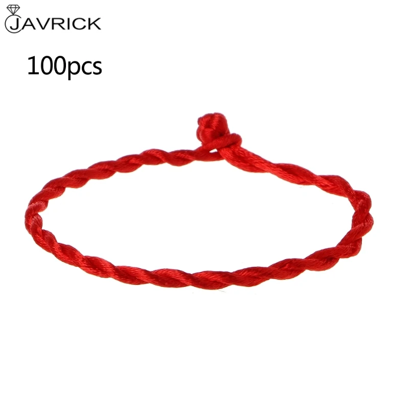 100PCS Red String Kabbalah Bracelets Ethnic Red Rope Lanyard Accessory Jewelry