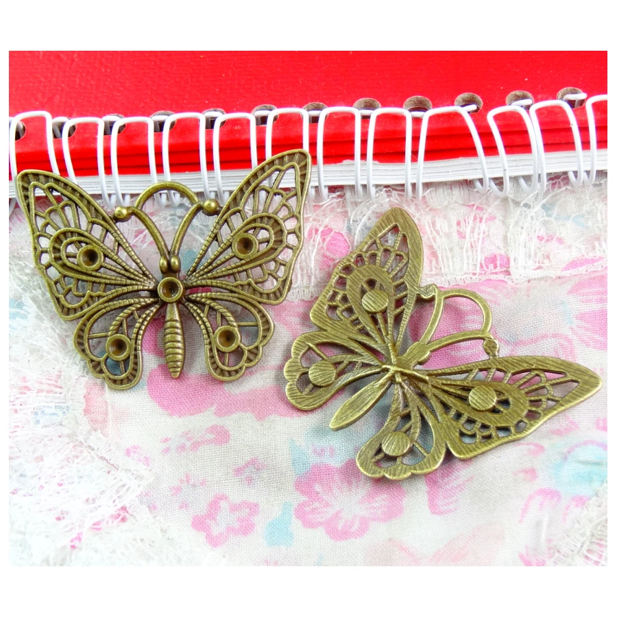 

10pcs Butterfly Charms Pendants Antique Bronze Plated Zinc Alloy Animals Vintage Charm Pendant DIY Accessories