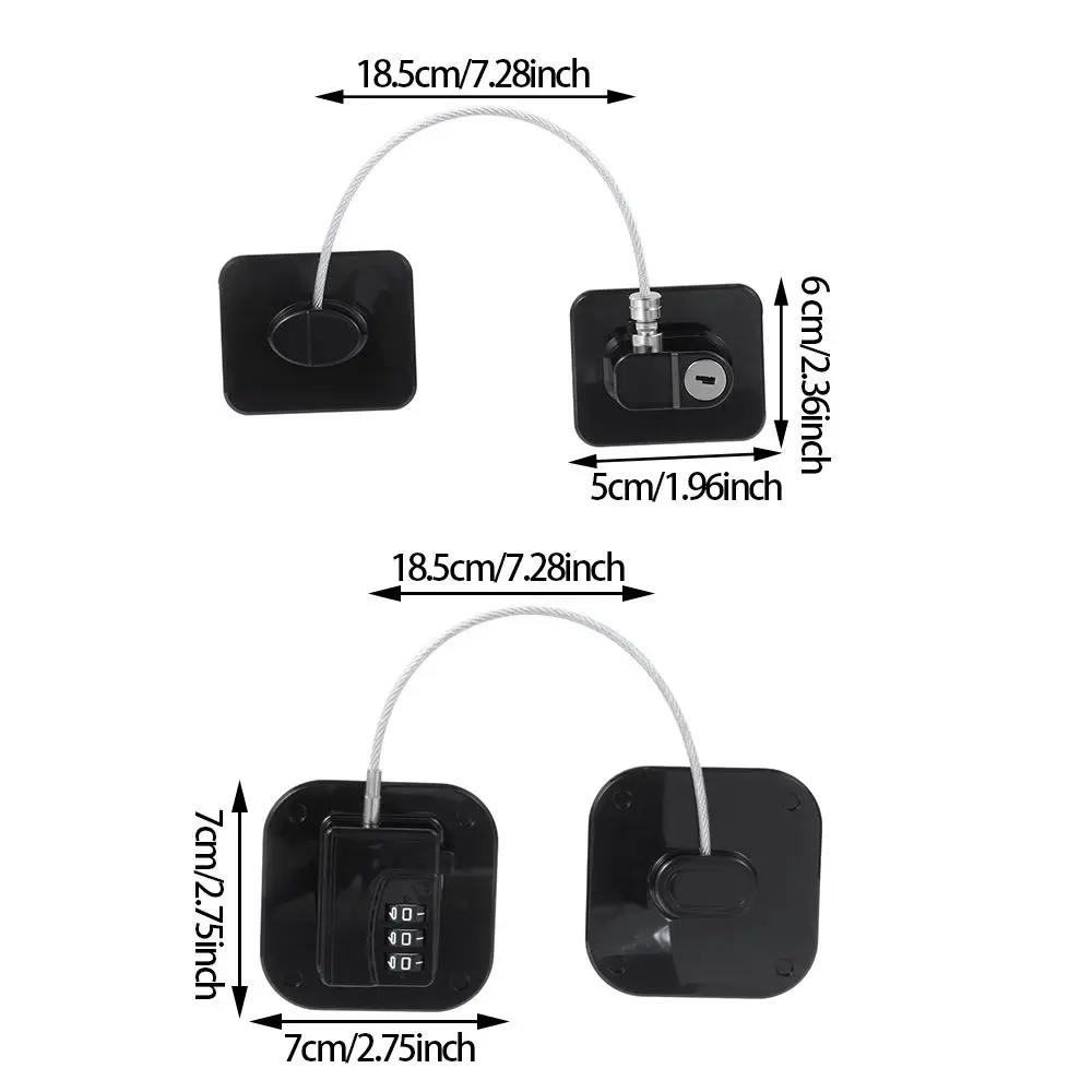 Window Children Protection Sliding Closet Digital Password With Metal Key or Coded Lock Cabinet Locks Refrigerator Lock