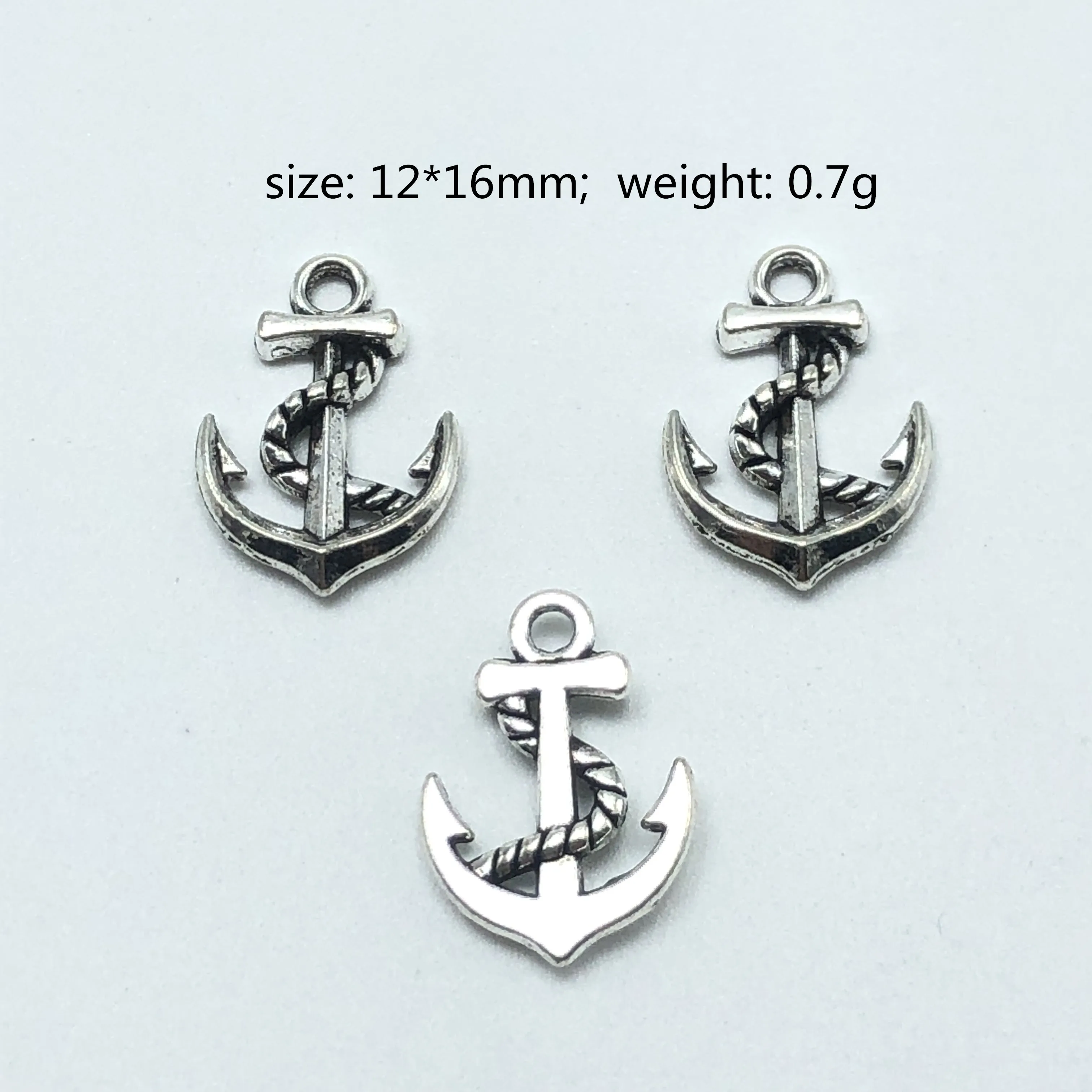 JunKang 10pcs anchor rope sea rudder Charm pendant DIY handmade necklace bracelet findings accessories for jewelry making