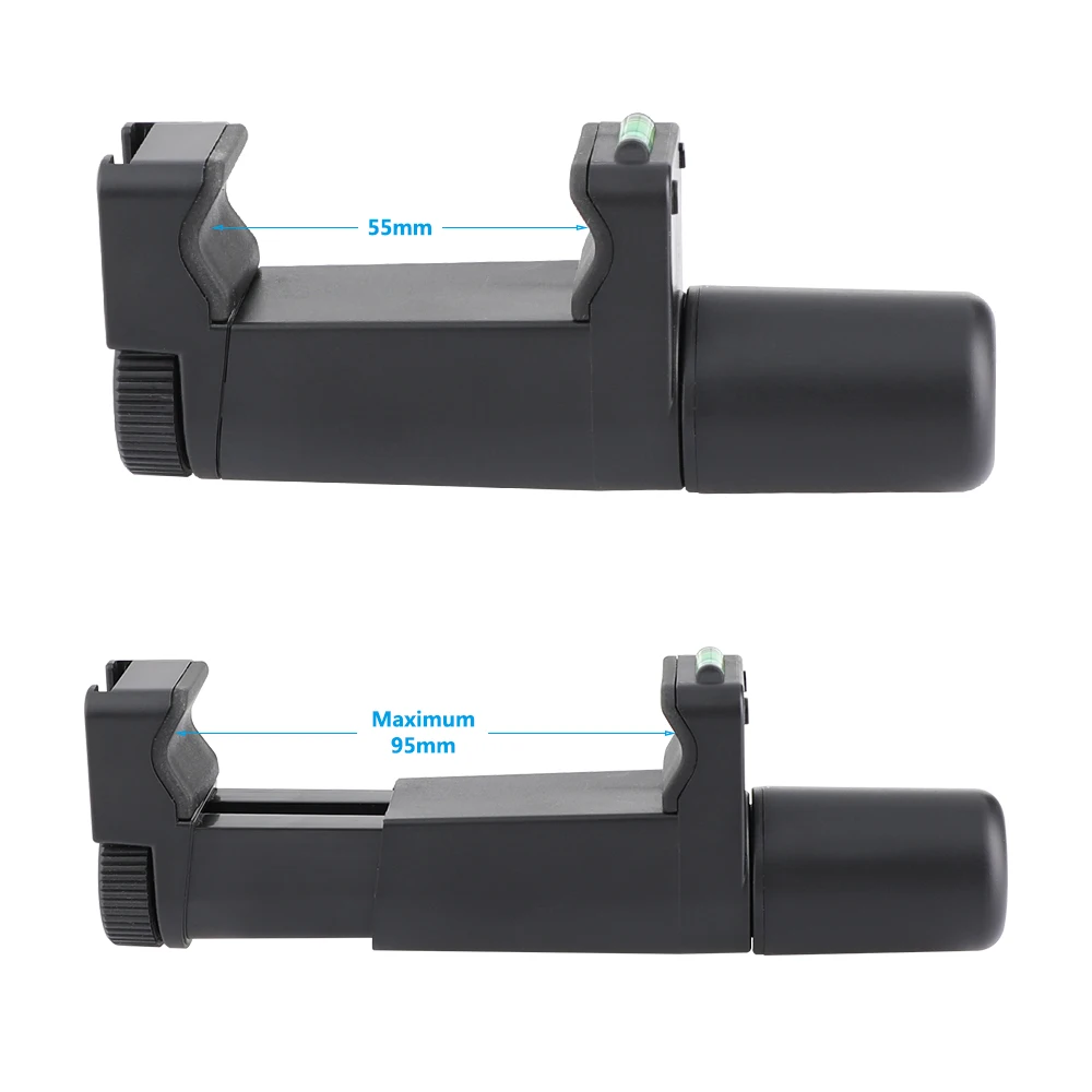 HDRIG Pro-empuñadura de vídeo para Smartphone, montaje de zapata fría, nivel gradiente, tornillos de rosca de 1/4 "y ancho entre 55mm y 95mm