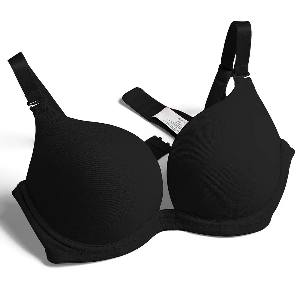 

Vgplay Strength Gather Women Bra Fashion Black Push Up Lingerie Plunge Unlined convertible transparent straps Brassiere