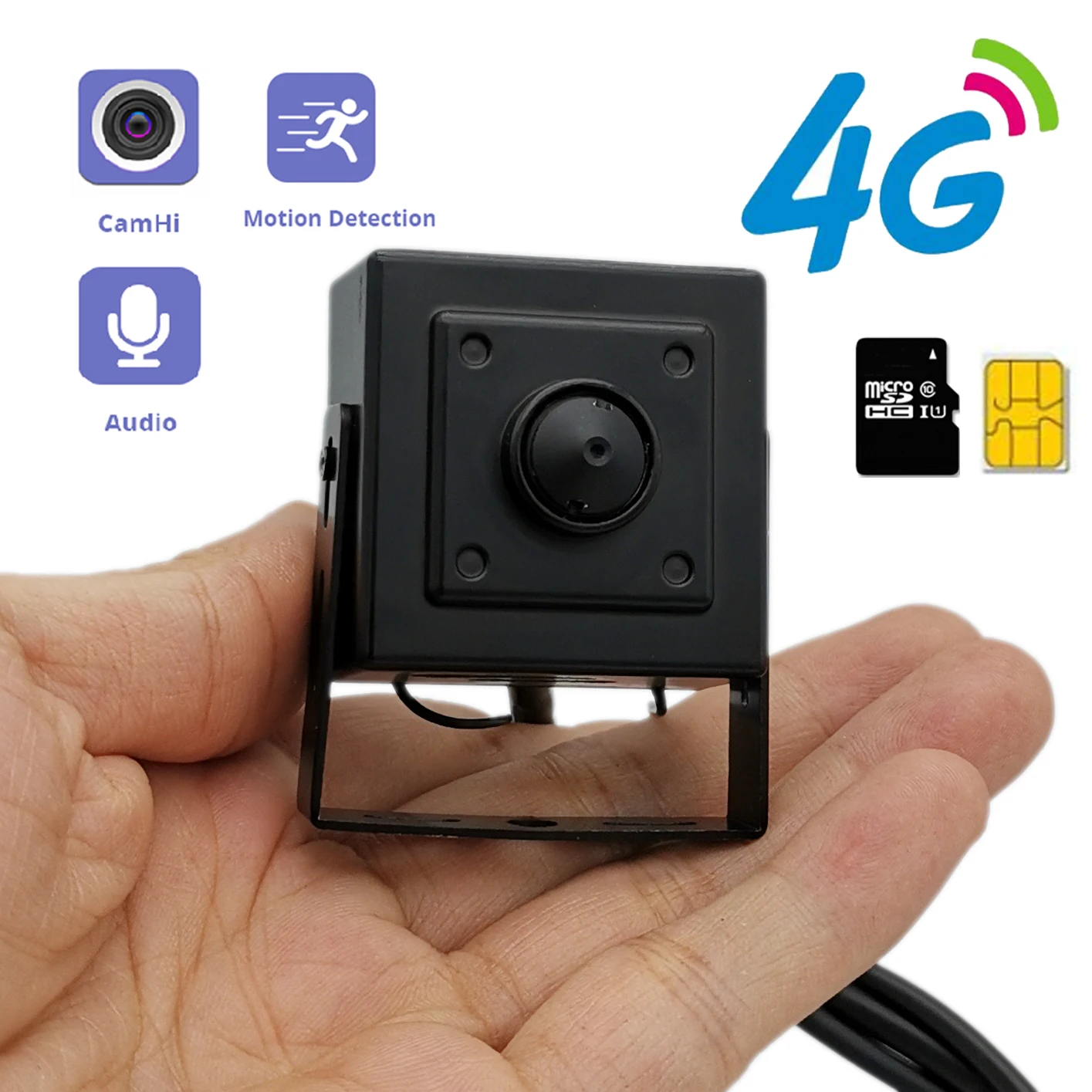 

EU 3G 4G Lte Portable Mini 4G Camera 1920P 1080P GSM SD SIM Card CCTV P2P Audio Surveillance Monitor Security Pinhole Camhi App