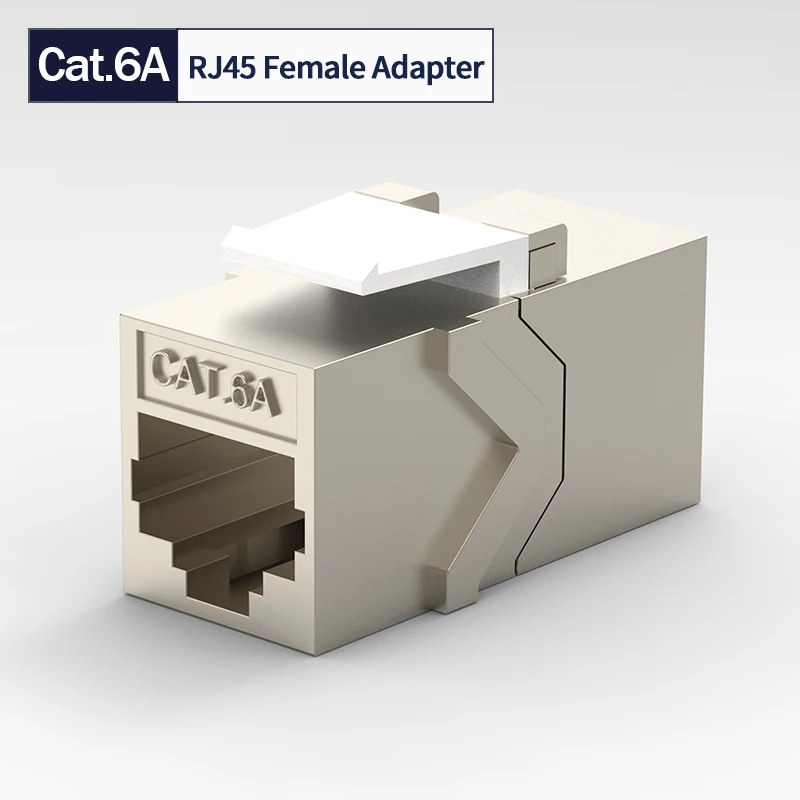 Imagem -06 - Inline Acoplador Blindado Fêmea Keystone Adaptador Reto Através do Conector Adequado para em Branco Patch Panel 10g Cat7 C6a Rj45