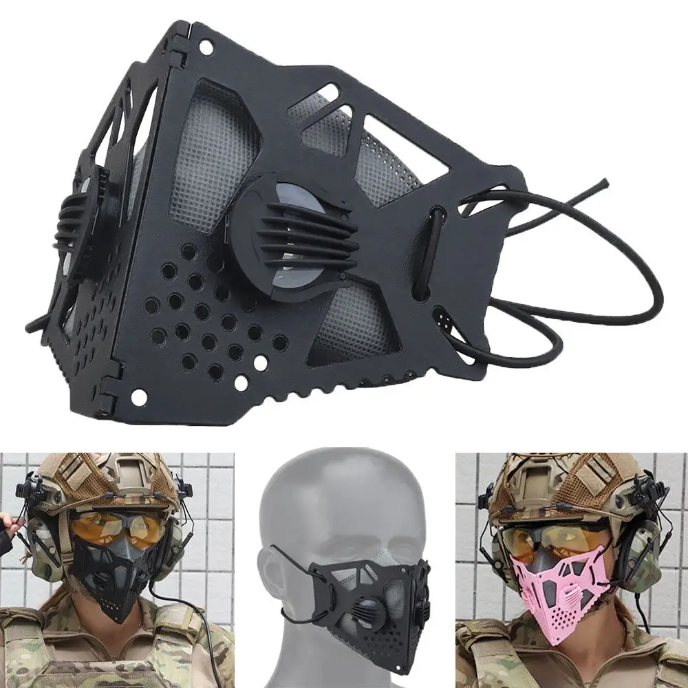 New Tactical Mask Half Face Safety Replaceable Anti Droplet Saliva Dust-proof Protection Cycling Halloween Cosplay Dust mask