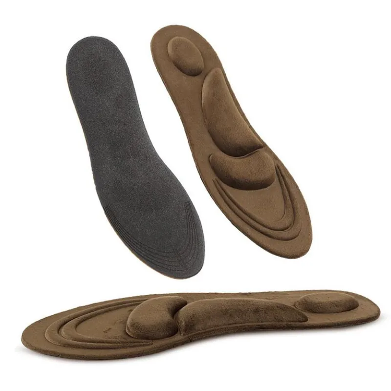 4D Flock Memory Foam Orthotic Insole Arch Support Warm Orthopedic Insoles Shoes Flat Foot Feet Care Sole Shoe Orthopedic Pads