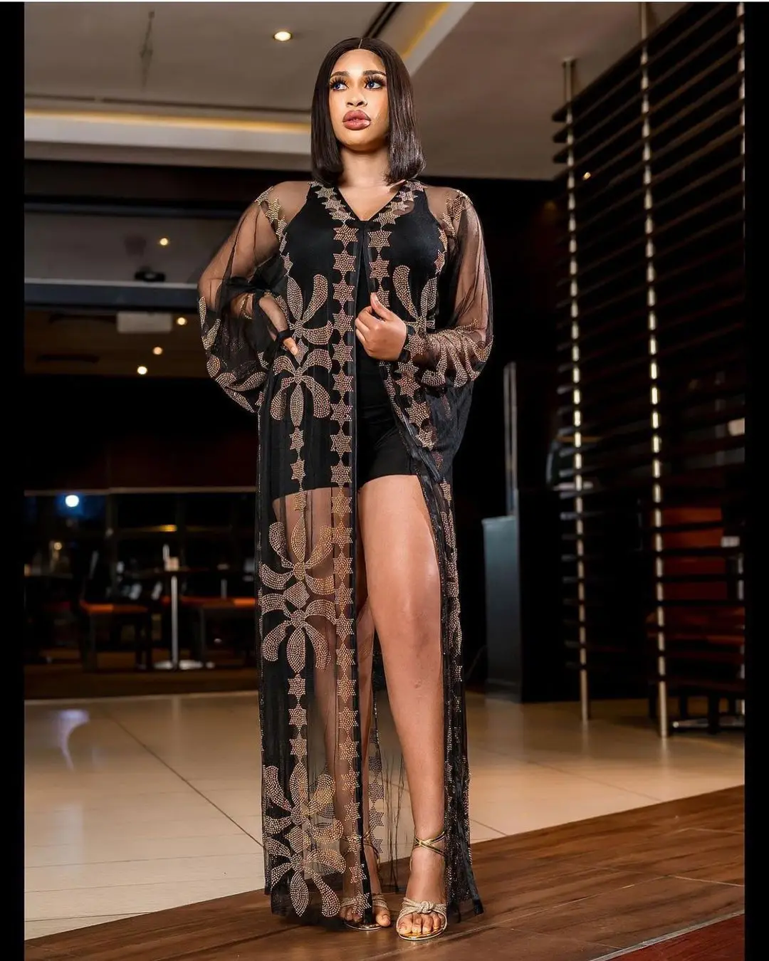 African Dresses for Women Black Christmas Dress Dashiki Sexy Mesh Diamonds Maxi Dress Party Clothes Robe African Clothes Women