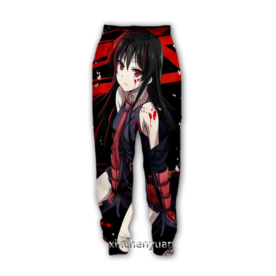 

xinchenyuan New Men/Women Anime Akame ga KILL! 3D Printed Casual Pants Fashion Streetwear Men Loose Sporting Long Trousers F48