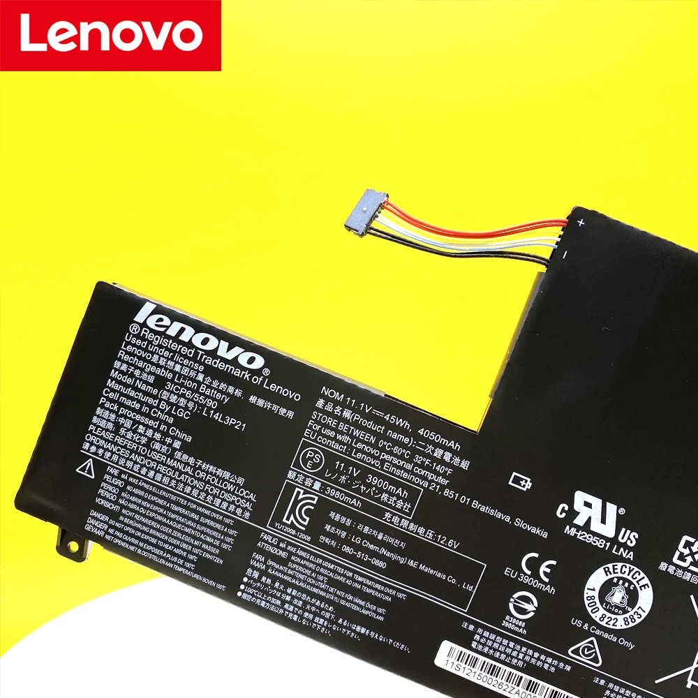 NEW Original laptop Battery For Lenovo ideapad 500S 510s-14ISK/14IKB/15ISK L14M3P21 L14L3P21