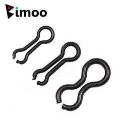 Bimoo 50/100pcs Brass Fishing Sinker Eyes Eyelets for Jig Weight Molds Splay Ring Swivel Brass Jig Snap Matt Black Gold Color